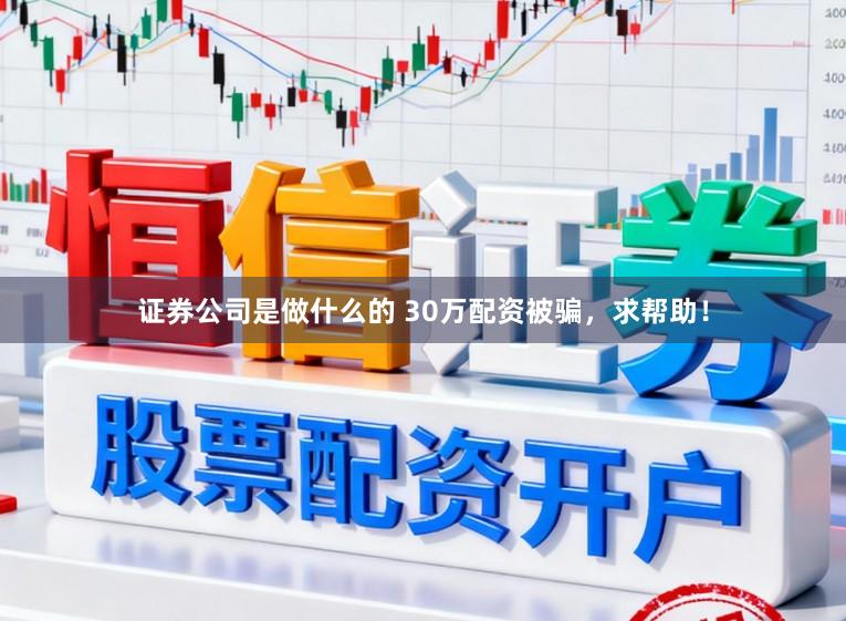 证券公司是做什么的 30万配资被骗，求帮助！