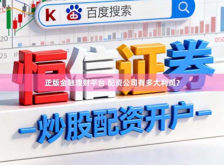 正版金融理财平台 配资公司有多大利润？